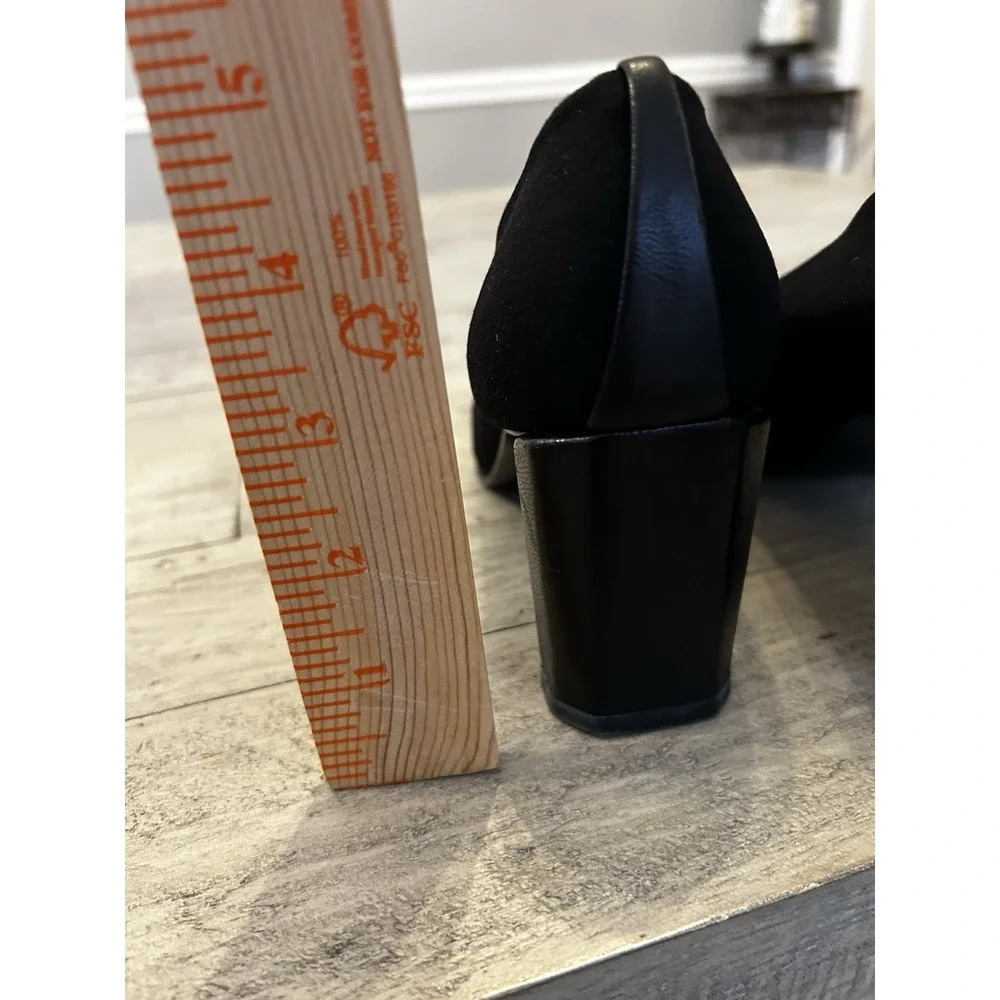 Stuart Weitzman size 7 Black Peep Toe Heels - Picture 11 of 11